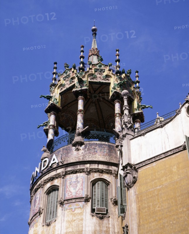 Dome of 'La Rotonda' building in the Tibidabo Avenue, Barcelona.