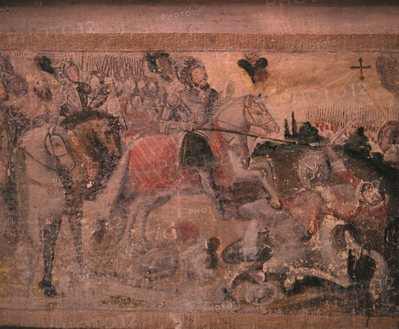 Battle of Las Navas de Tolosa (1212), mural Painting in the choir of Church of the the Royal Mona?
