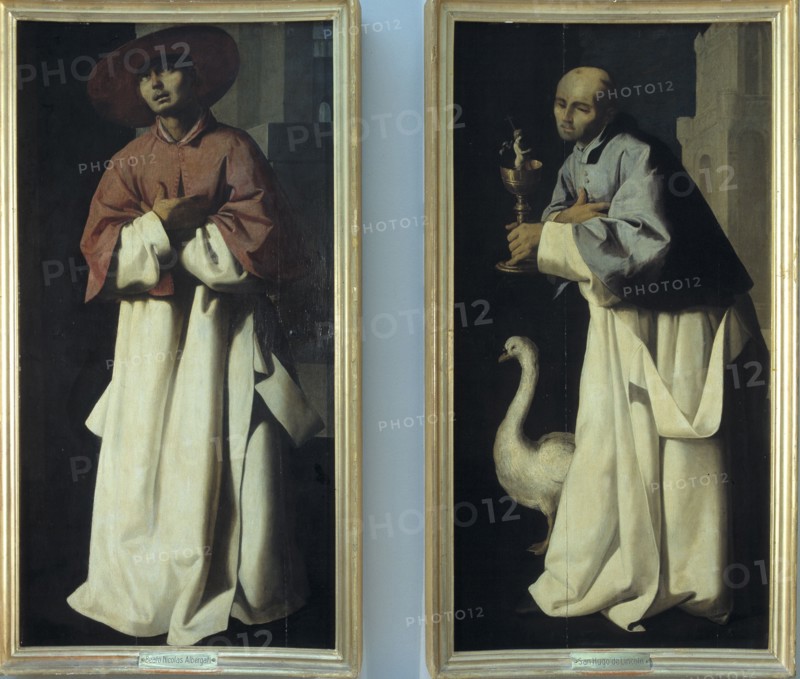 'Blessed Nicholas of Albergati' (left) and 'St. Hugh of Lincoln', from the Carthusian monastery ?