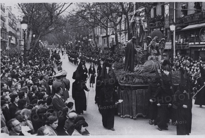 Easter Procession on the Ramblas in Barcelona, ??1956.