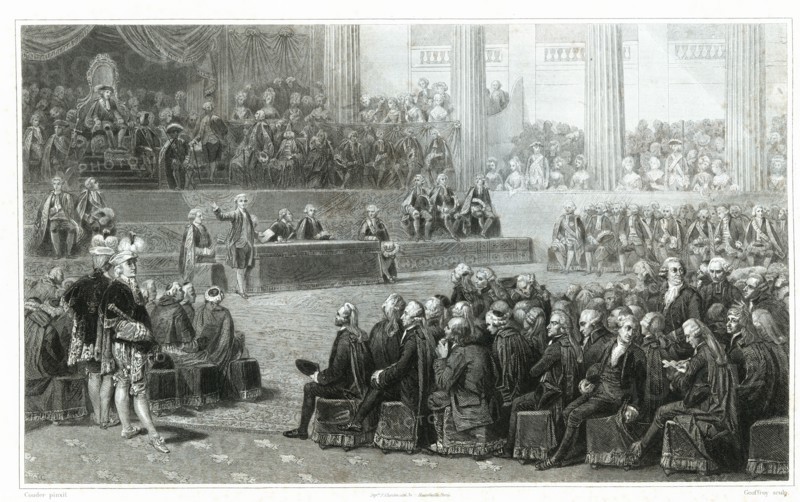 Meeting of the General States on May 5, 1789, engraving from 1853.