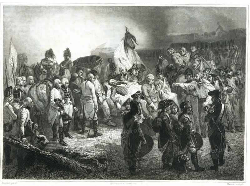 Death of General Marceau in September 1796 after being wounded and taken prisoner by the Archduke?