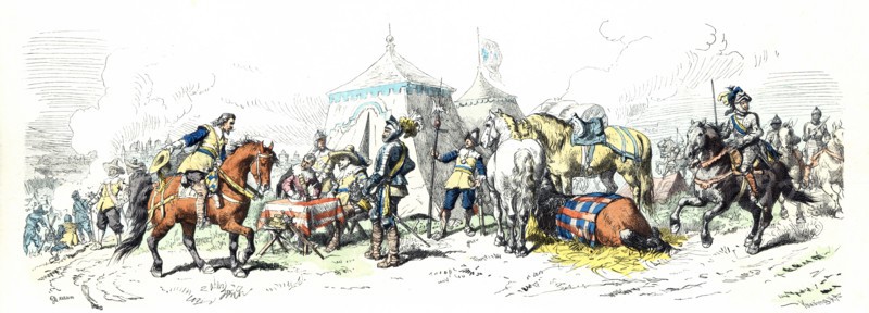 Thirty Years War. Camp in front of Nuremberg. Headquarters of Gustav II Adolph, king of Sweden. 1?