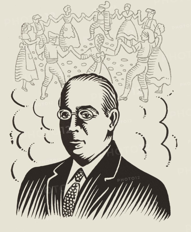 Josep Serra Bonal (1874-1939). Catalan musician. Drawing, 1934.