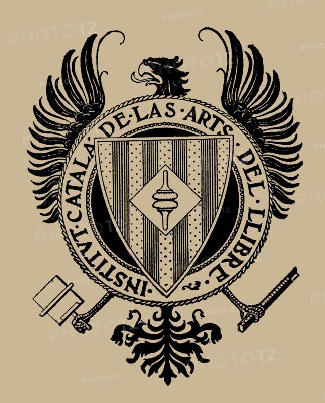 Anagram of the Institut Català de les Arts del Llibre, 1900.