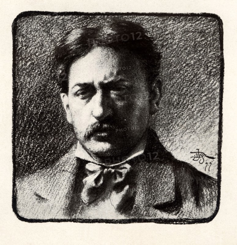 Celestino Sadurní Deop (1830-1896). Catalan engraver. Drawing from 1900.