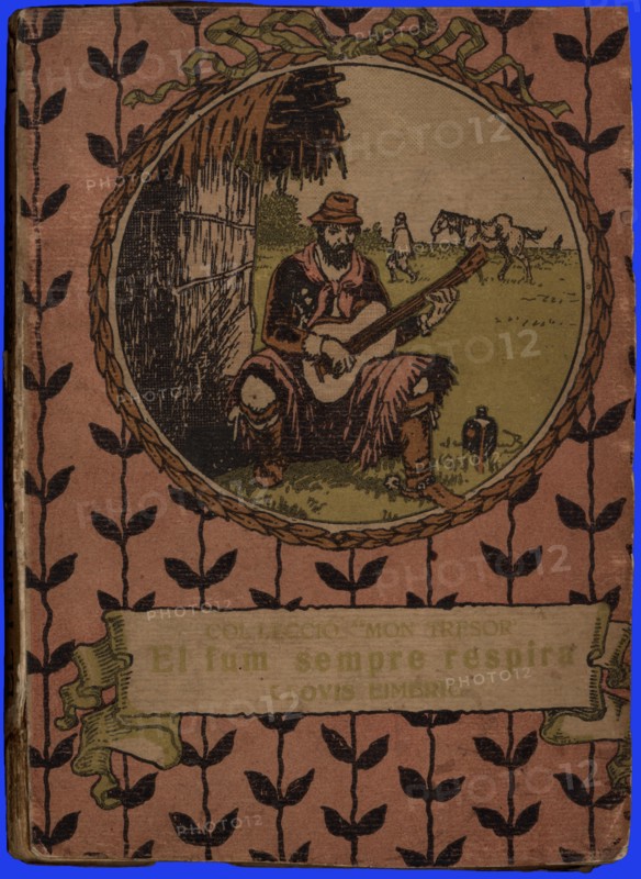 Cover of the novel 'El fum sempre respira', by Clovis Eimeric, 1920s.