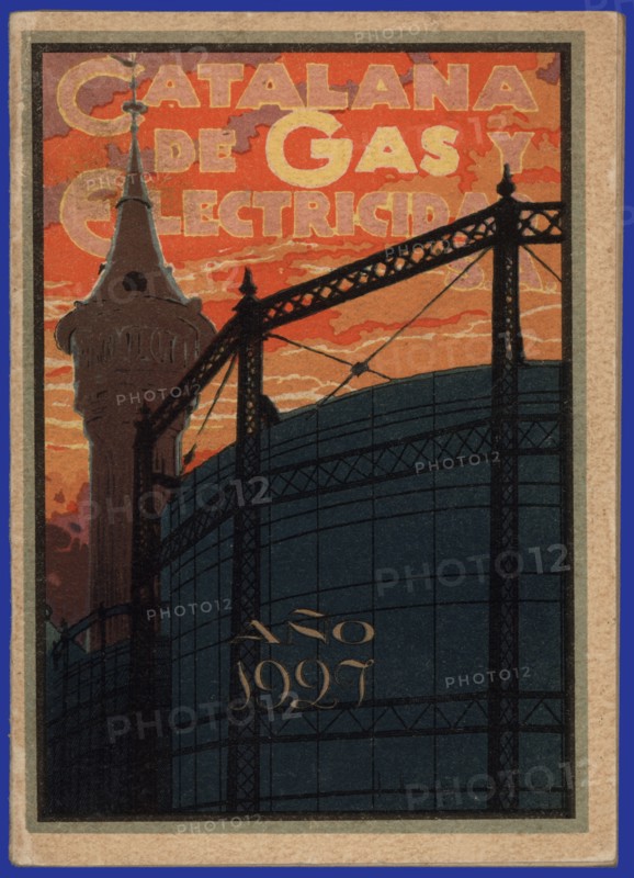Advertising Calendar for 'Catalana de Gas y Electricidad', year 1927.