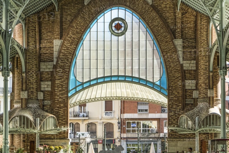 Mercado Central, Valencia, (c1914-1928), c2014-2017. Artist: Alan John Ainsworth.