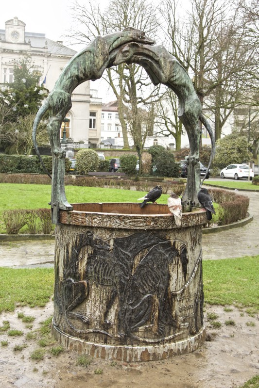 Le Puit des Levriers, Place Fernand Cocq, (1914-1920), c2014-2017. Artist: Alan John Ainsworth.