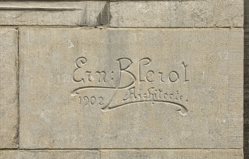 Ernest Blerot carved signature, 1902, (c2014-2017). Artist: Alan John Ainsworth.