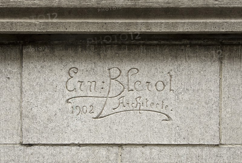 Ernest Blerot carved signature, Brussels, Belgium, (1902), c2014-c2017. Artist: Alan John Ainsworth.