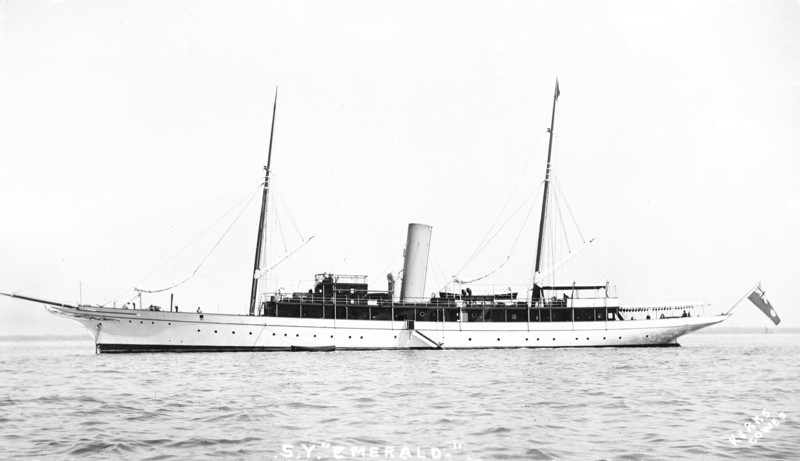 The steam yacht 'Emerald'. Creator: Kirk & Sons of Cowes.