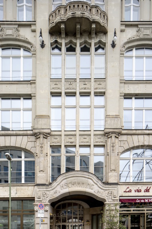 H Schwimming, Jugenstil building, Mauerstrasse, Berlin, Germany, 2018. Artist: Alan John Ainsworth.