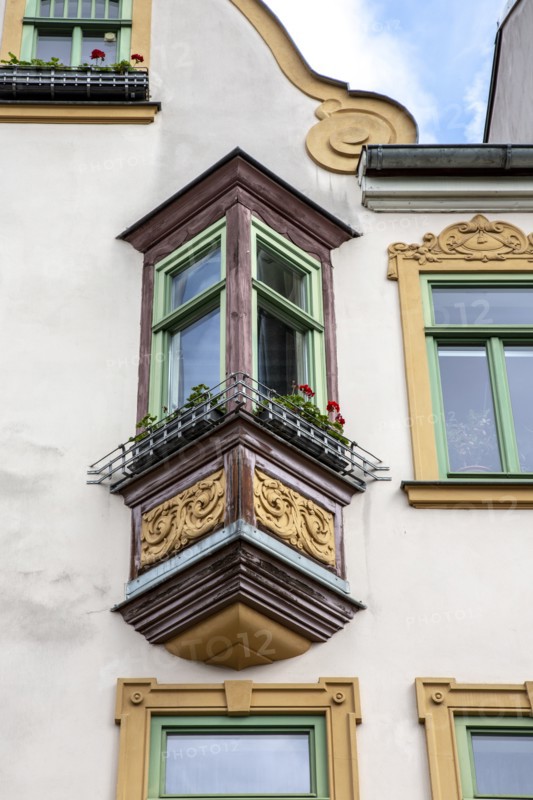 Jugenstil house, House, Untergraben 13, Weimar, Germany, (1905), 2018.. Artist: Alan John Ainsworth.