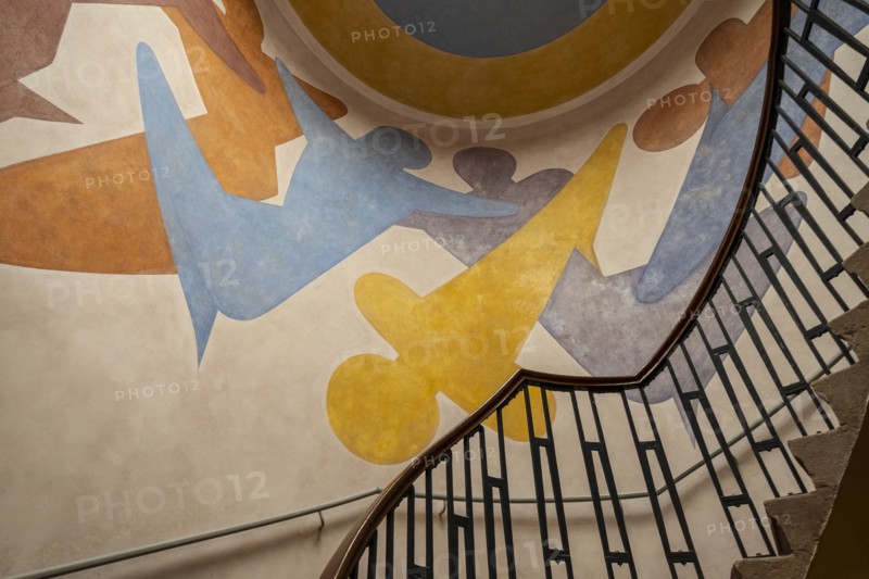 Murals by Oskar Schlemmer in Main building, Bauhaus-University Weimar, (1904-1911), 2018 Artist: Alan John Ainsworth.