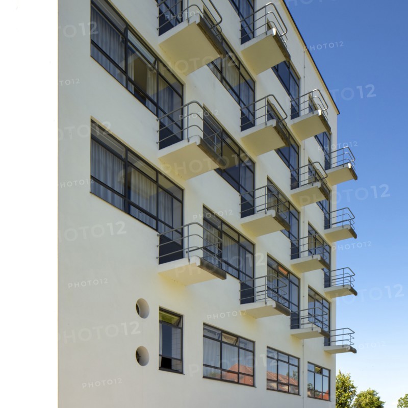 Balconies. The Bauhaus building, Dessau, Germany, 2018. Artist: Alan John Ainsworth.