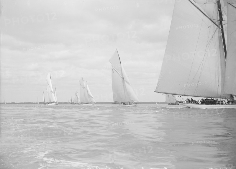 First leg of King's Cup yacht race, 1913. Creator: Kirk & Sons of Cowes.