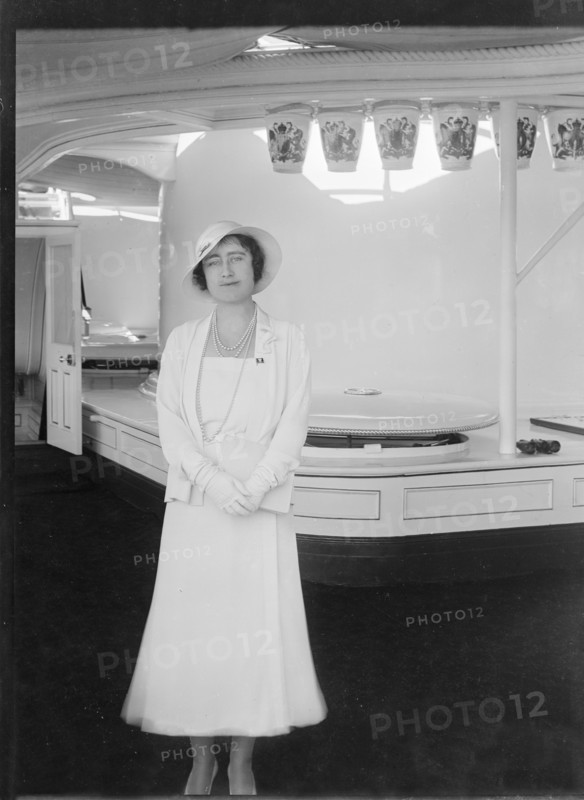 The Duchess of York aboard 'HMY Victoria and Albert', 1933. Creator: Kirk & Sons of Cowes.