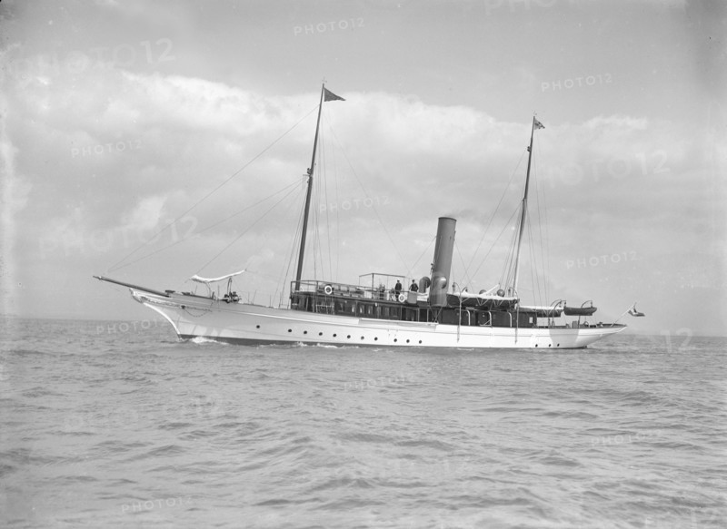 The steam yacht 'Sirocco II', 1911. Creator: Kirk & Sons of Cowes.