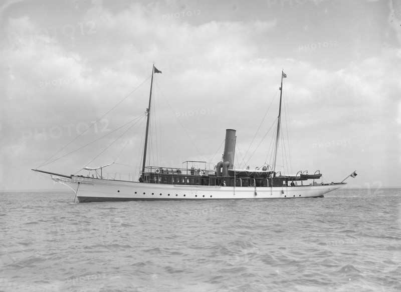 The steam yacht 'Sirocco II', 1911. Creator: Kirk & Sons of Cowes.