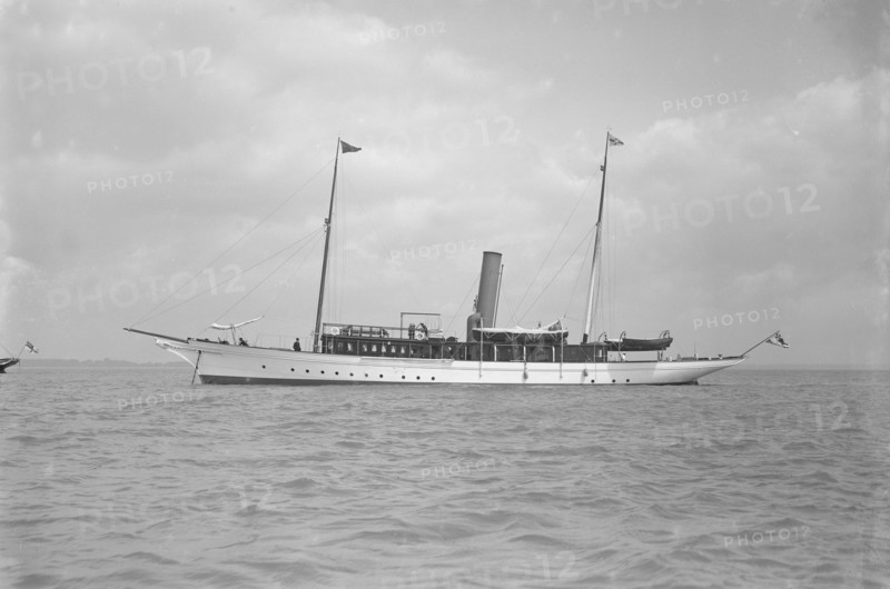 The steam yacht 'Sirocco II', 1911. Creator: Kirk & Sons of Cowes.