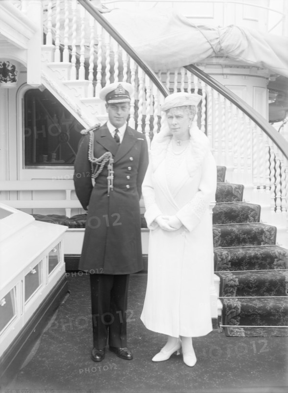 Prince George and Queen Mary aboard 'HMY Victoria and Albert', c1933. Creator: Kirk & Sons of Cowes.