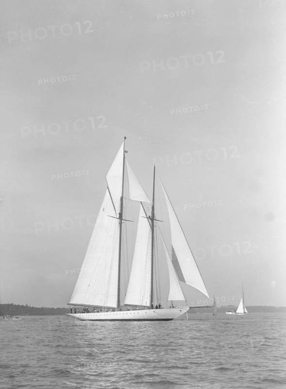 The spectacular 338-ton Big Class schooner 'Westward', 1935. Creator: Kirk & Sons of Cowes.