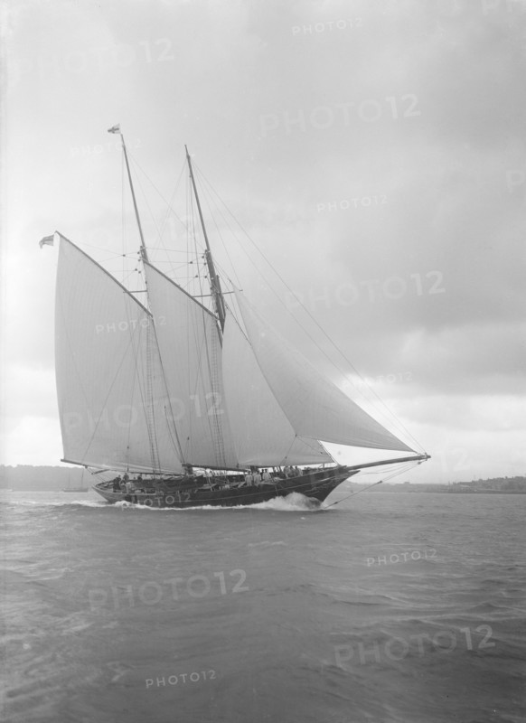 The schooner 'Allah Karim', 1912. Creator: Kirk & Sons of Cowes.