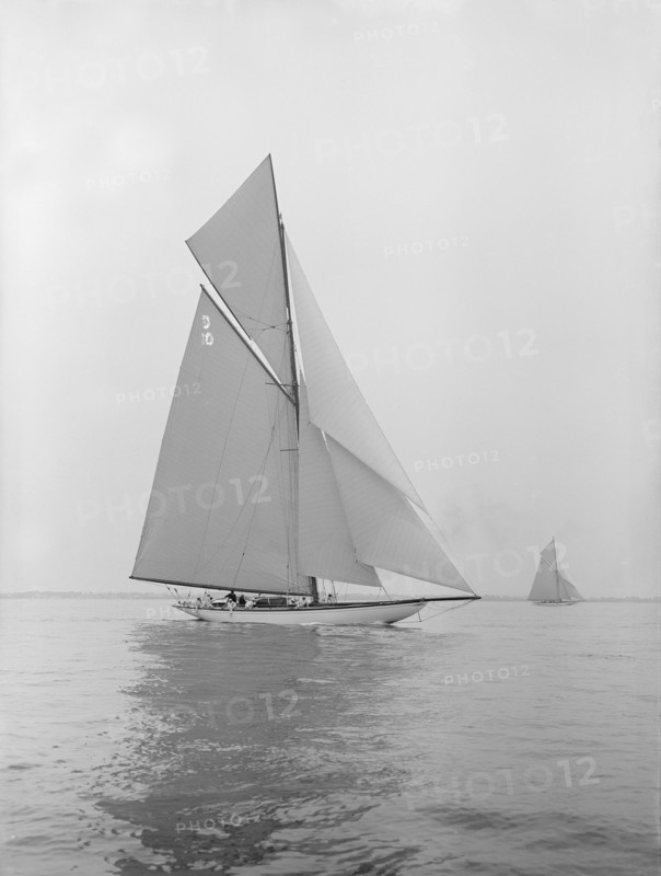 'The Lady Anne' sailing in gentle breeze, 1913. Creator: Kirk & Sons of Cowes.