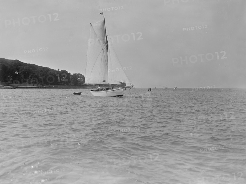 The cutter 'Fantome' towing tender, 1920. Creator: Kirk & Sons of Cowes.