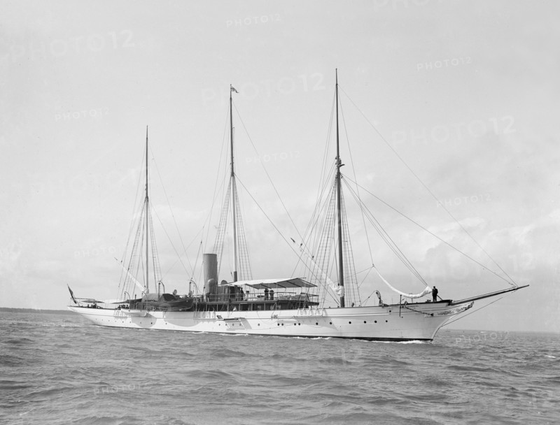 The steam yacht 'Clementina', 1914. Creator: Kirk & Sons of Cowes.