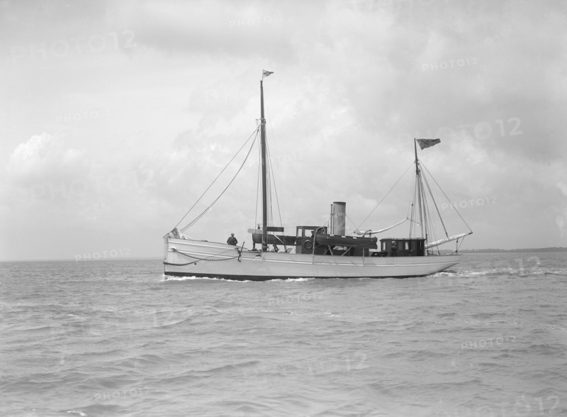 The steam yacht 'Gamecock', 1912. Creator: Kirk & Sons of Cowes.