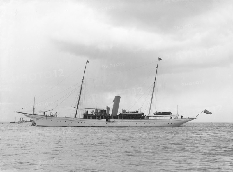 The steam yacht 'Sabrina', 1914. Creator: Kirk & Sons of Cowes.