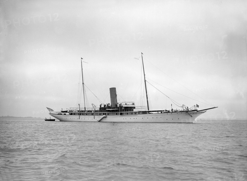 The steam yacht 'Cassandra', 1913. Creator: Kirk & Sons of Cowes.
