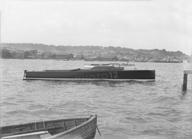 Saunders' motor launch, 1914. Creator: Kirk & Sons of Cowes.