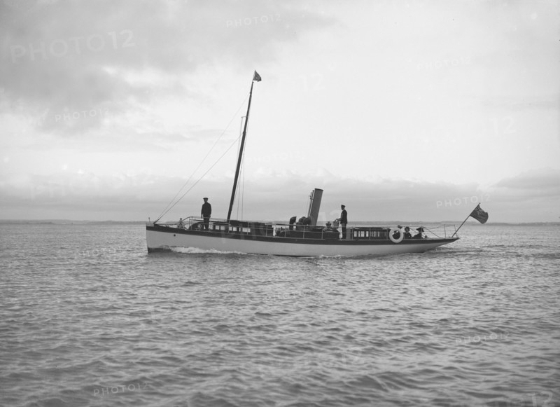 The steam yacht 'Narwhal' under way, 1913. Creator: Kirk & Sons of Cowes.