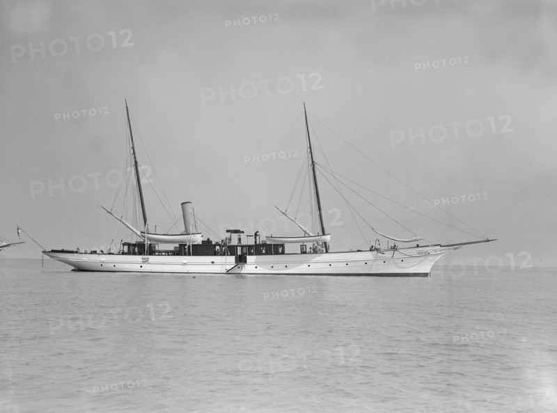 The steam yacht 'Mera', 1911. Creator: Kirk & Sons of Cowes.