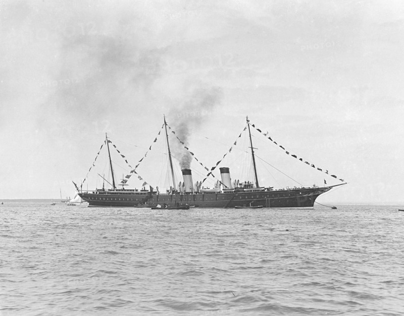 The Russian Imperial Yacht 'Standart' at Cowes, 1909. Creator: Kirk & Sons of Cowes.