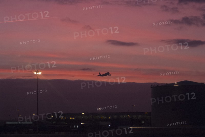 Heathrow, sunset, 2007. Creator: Ethel Davies.