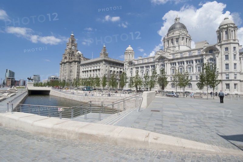 UK, Liverpool, Riverfront and 3 Graces, 2009. Creator: Ethel Davies.
