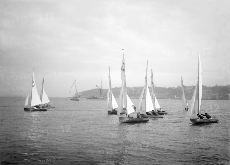 Start of International 14 dinghy race from Island Sailing Club, 1934. Creator: Kirk & Sons of Cowes.