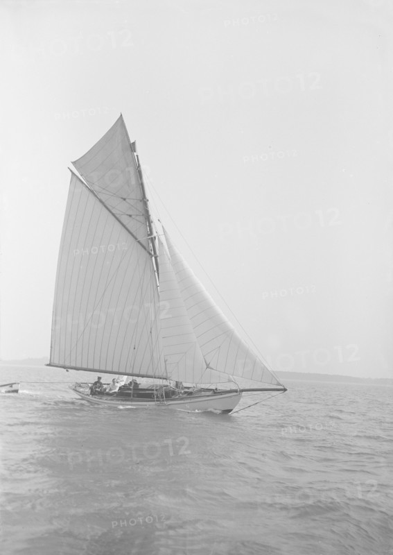 The cutter 'Polestar' under sail, 1911. Creator: Kirk & Sons of Cowes.