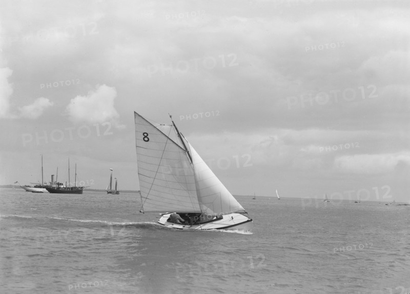 Sailing dinghy 'Flutterell', 1922. Creator: Kirk & Sons of Cowes.