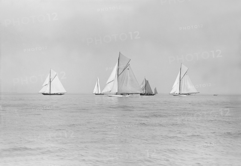 Start of Cowes to Weymouth Race, August 1913. Creator: Kirk & Sons of Cowes.