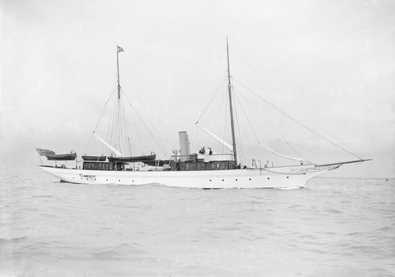 The steam yacht 'Latona' under way, 1912. Creator: Kirk & Sons of Cowes.