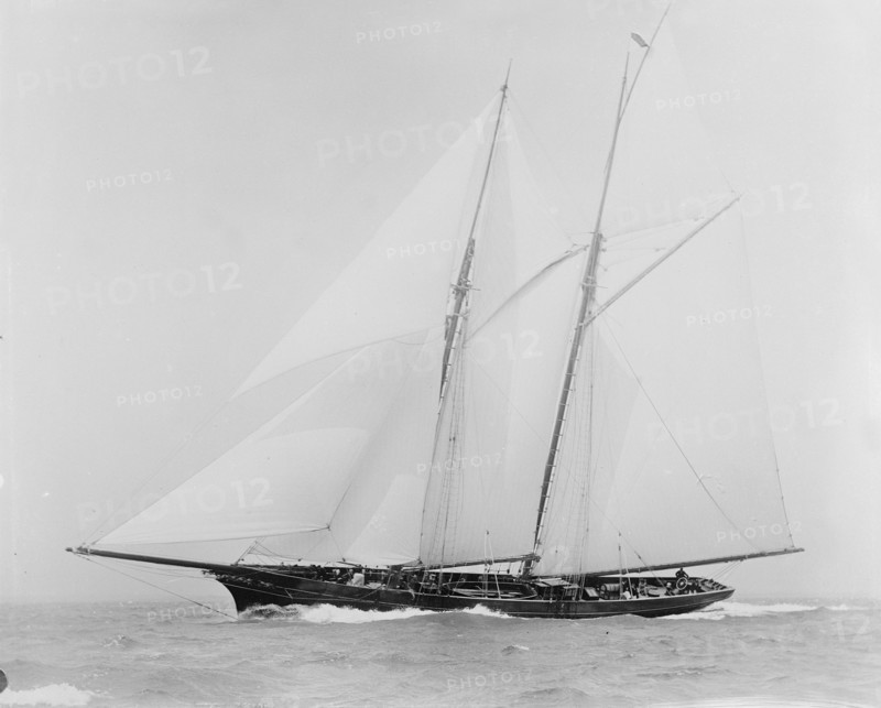 Schooner (Waterwitch?) under sail, c1936. Creator: Kirk & Sons of Cowes.