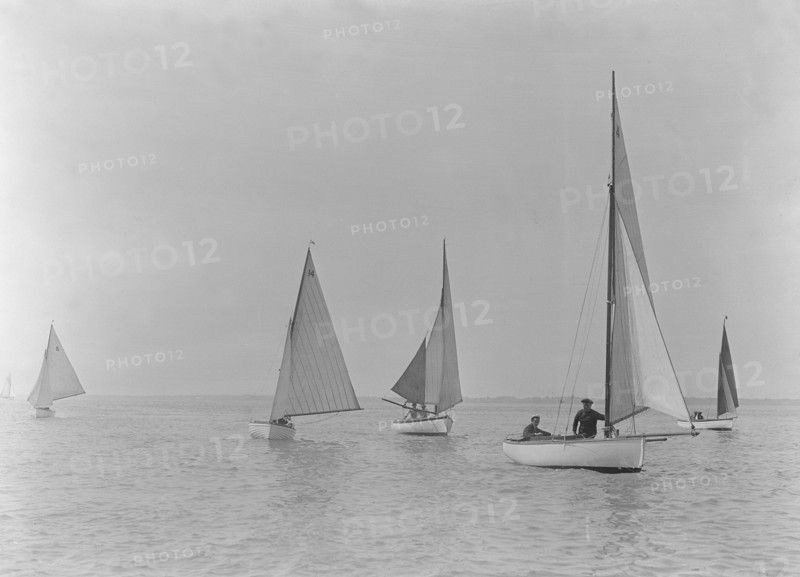 Group of East Cowes Sailing Club Boats, July 1921. Creator: Kirk & Sons of Cowes.