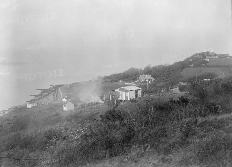 View of the sea and cliffs from Gurnard, Isle of Wight, c1935. Creator: Kirk & Sons of Cowes.