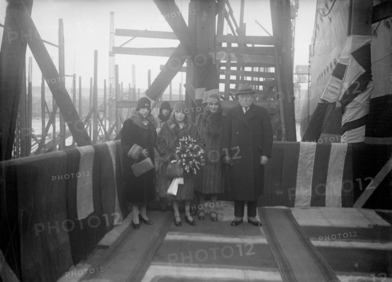 Christening Group possibly for the Yugoslavian 'Bakar',  Cowes, Isle of Wight, 1931. Creator: Kirk & Sons of Cowes.